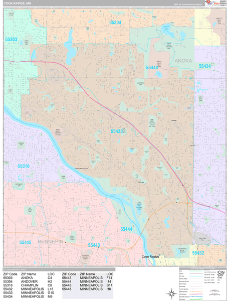 Coon Rapids Mn Zip Code Map - Crissy Christine