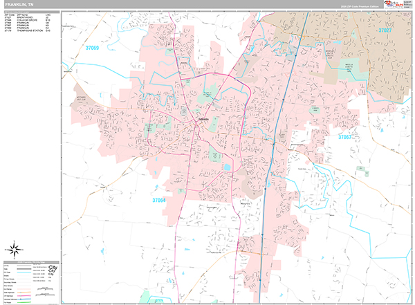 Franklin Wall Map
