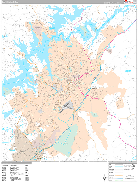 Gainesville Wall Map