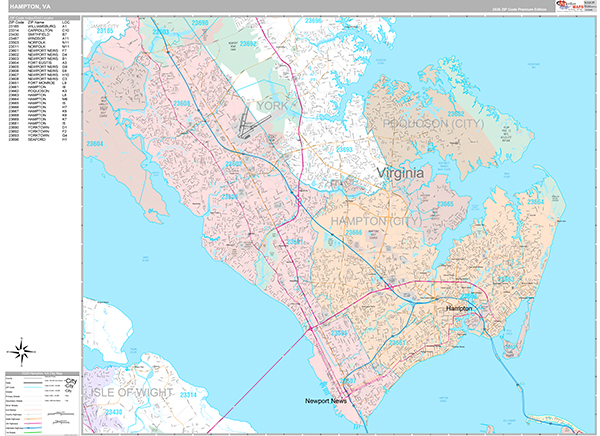 Hampton Wall Map