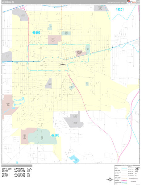 Jackson Wall Map