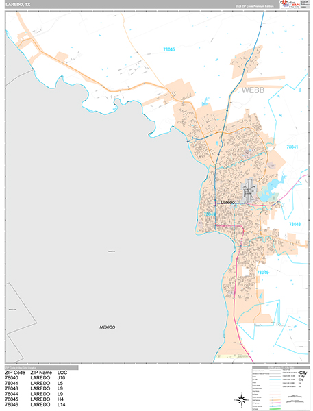 Laredo Wall Map