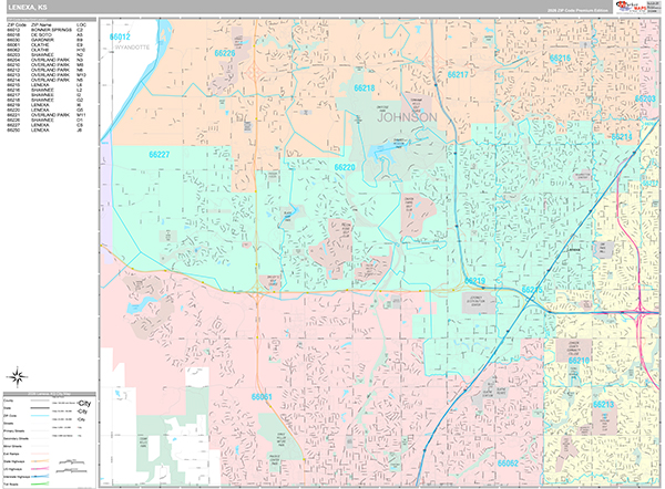 Lenexa Wall Map