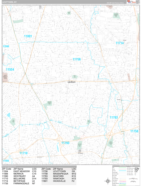 Levittown Wall Map