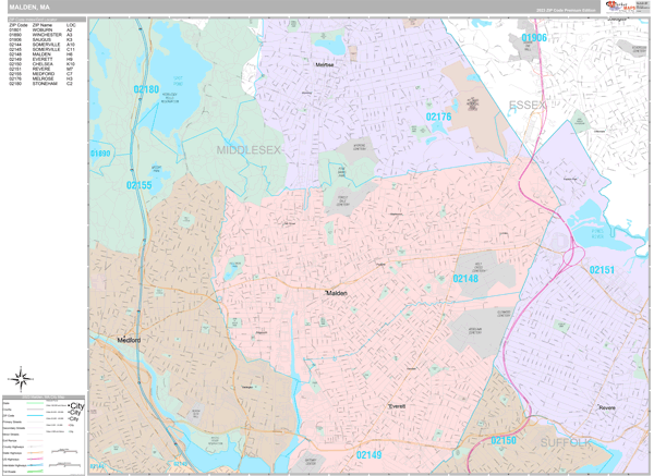 Malden Wall Map