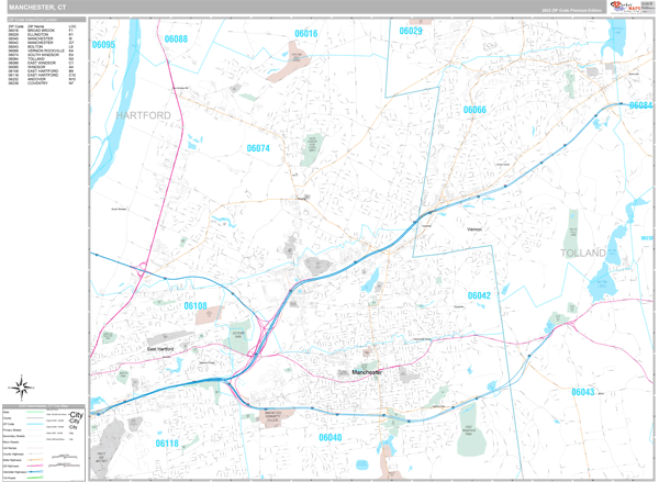 Manchester Wall Map