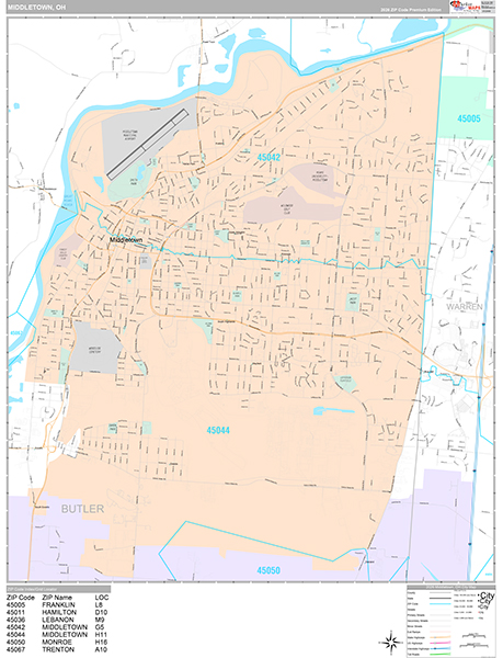 Middletown Wall Map