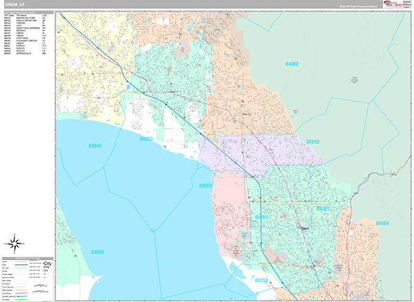 Orem Wall Map