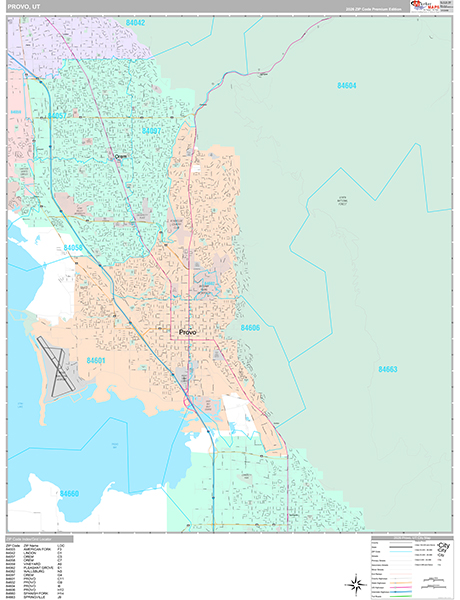 Provo Wall Map
