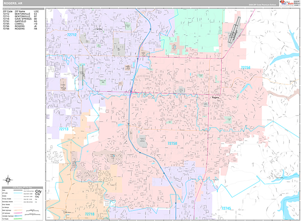 Rogers Wall Map