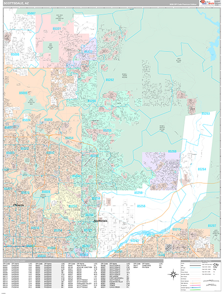 Scottsdale Wall Map