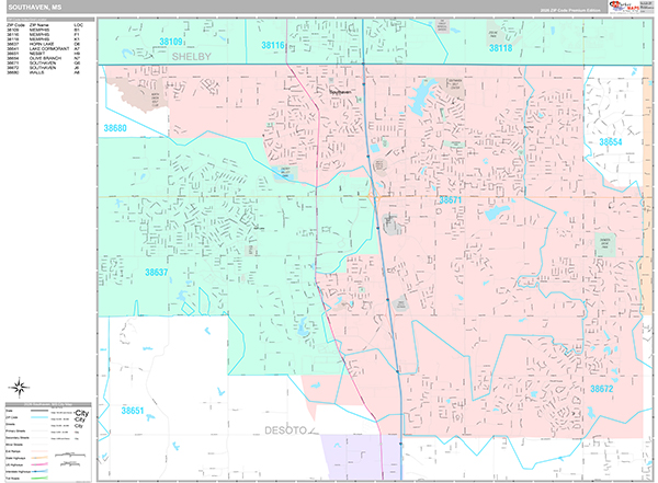 Southaven Wall Map