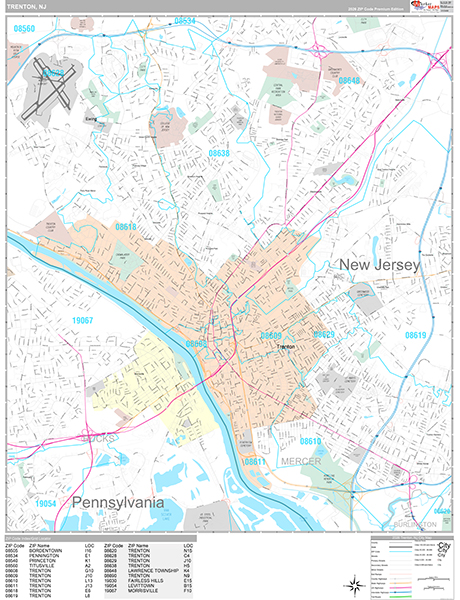 Trenton Wall Map