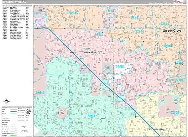 Westminster Wall Map