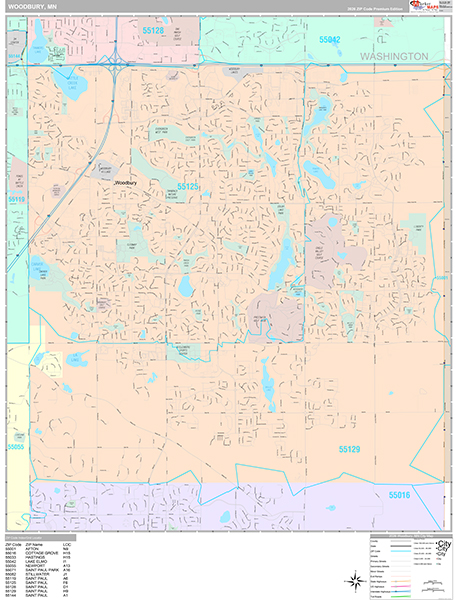 Woodbury Wall Map