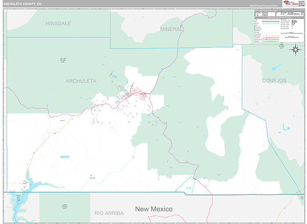 Archuleta County, CO Zip Code Map
