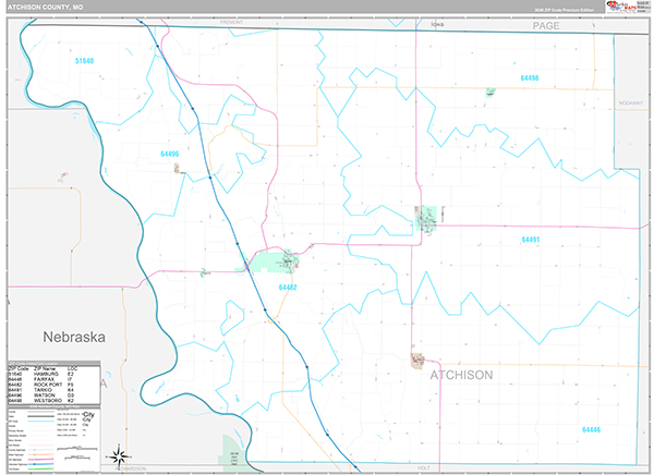 Atchison County, MO Wall Map