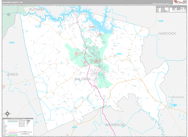 Baldwin County, GA Zip Code Map