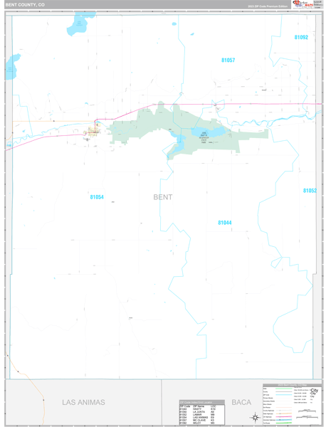 Bent County Digital Map Premium Style