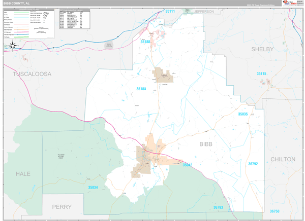 Bibb County Digital Map Premium Style