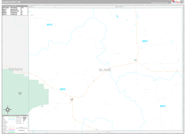 Blaine County Digital Map Premium Style