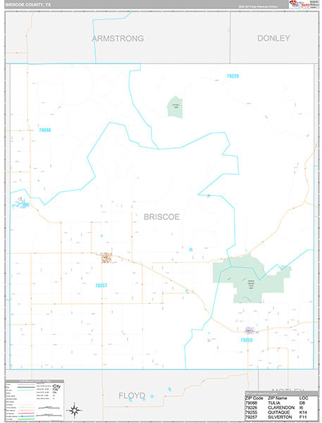 Briscoe County, TX Zip Code Map