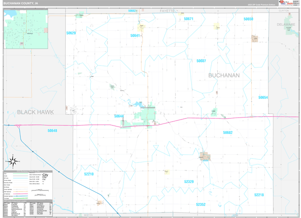 Buchanan County, IA Wall Map