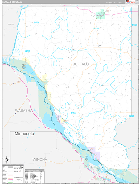 Buffalo County, WI Wall Map