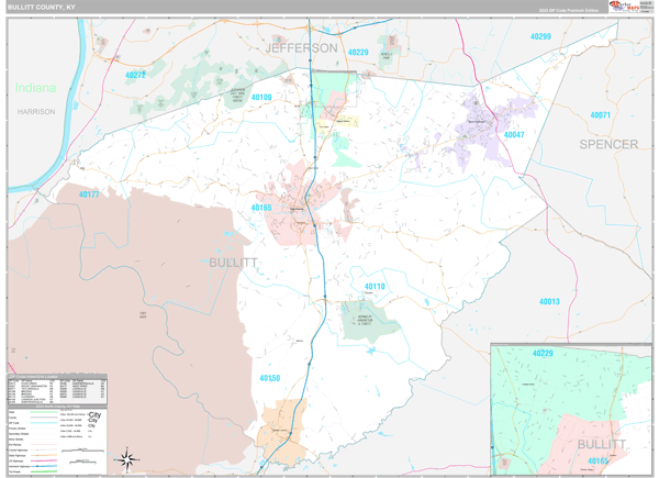 Bullitt County Digital Map Premium Style