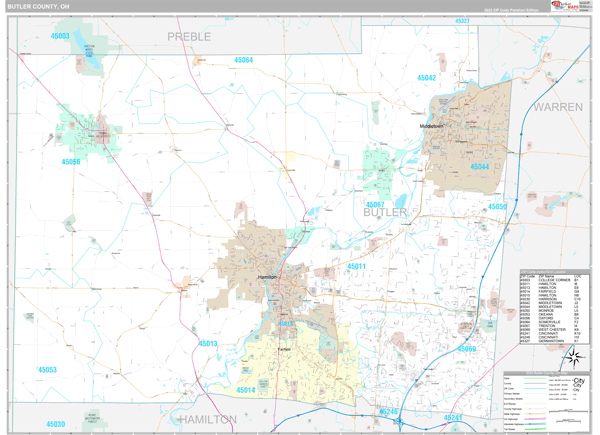 Butler County Digital Map Premium Style