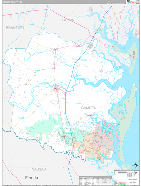 Camden County, GA Zip Code Map