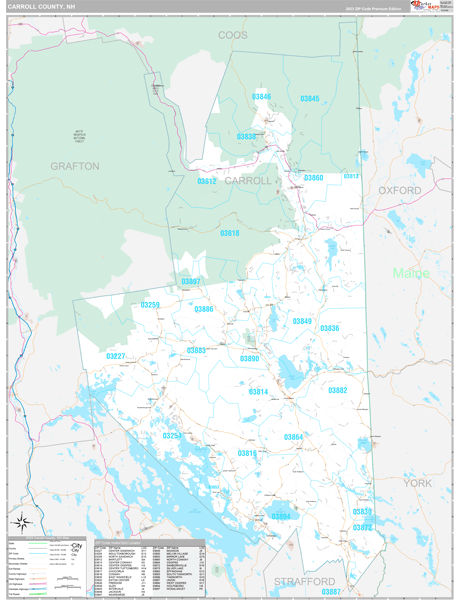 Carroll County Digital Map Premium Style