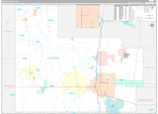 Carter County Digital Map Premium Style