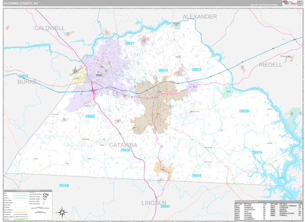 Catawba County Digital Map Premium Style