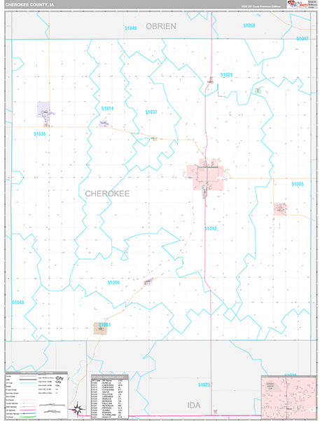 Cherokee County, IA Wall Map