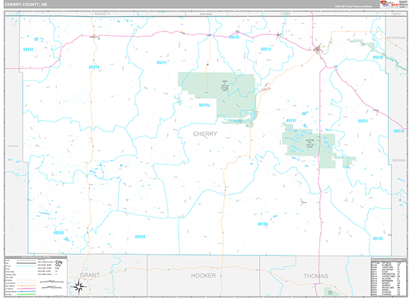 Cherry County, NE Zip Code Map