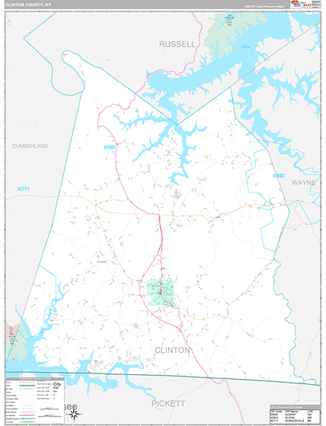 Clinton County, KY Zip Code Map