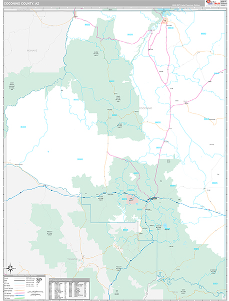 Coconino County, AZ Wall Map
