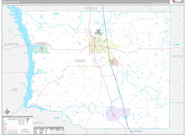 Crisp County, GA Zip Code Map