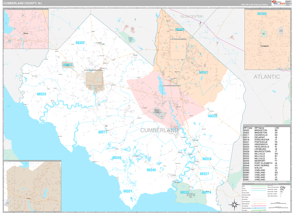 Cumberland County Digital Map Premium Style