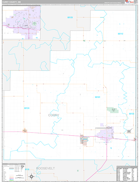 Curry County, NM Wall Map