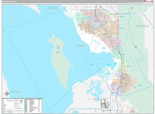 Davis County, UT Zip Code Map
