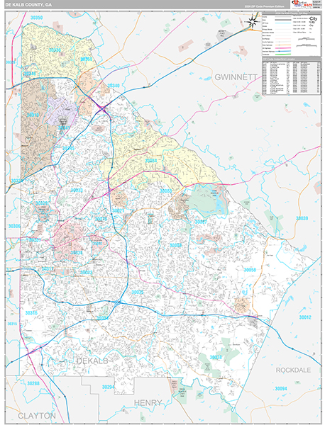 DeKalb County, GA Zip Code Map
