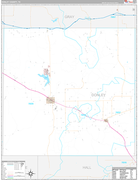 Donley County, TX Zip Code Map