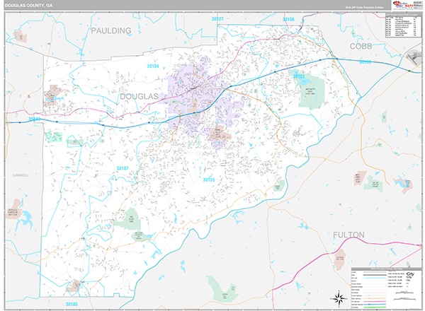 Douglas County, GA Zip Code Map
