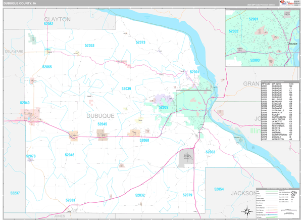 Dubuque County IA Wall Map Premium Style By MarketMAPS MapSales Dubuque County IA Wall Map Premium Style By MarketMAPS MapSales