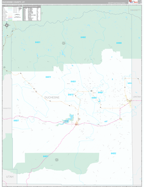 Duchesne County Digital Map Premium Style