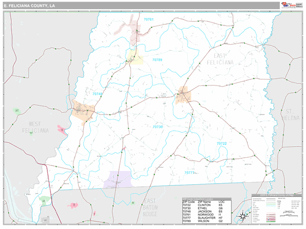 Maps of East Feliciana Parish (County) Louisiana - marketmaps.com