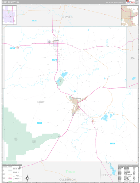 Eddy County, NM Wall Map