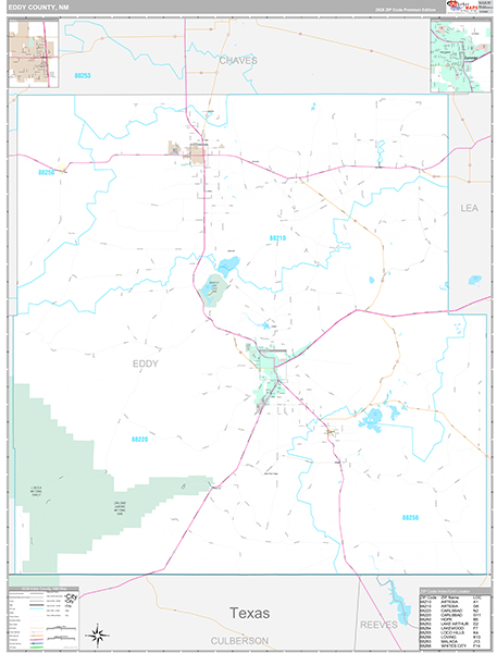 Eddy County, NM Wall Map